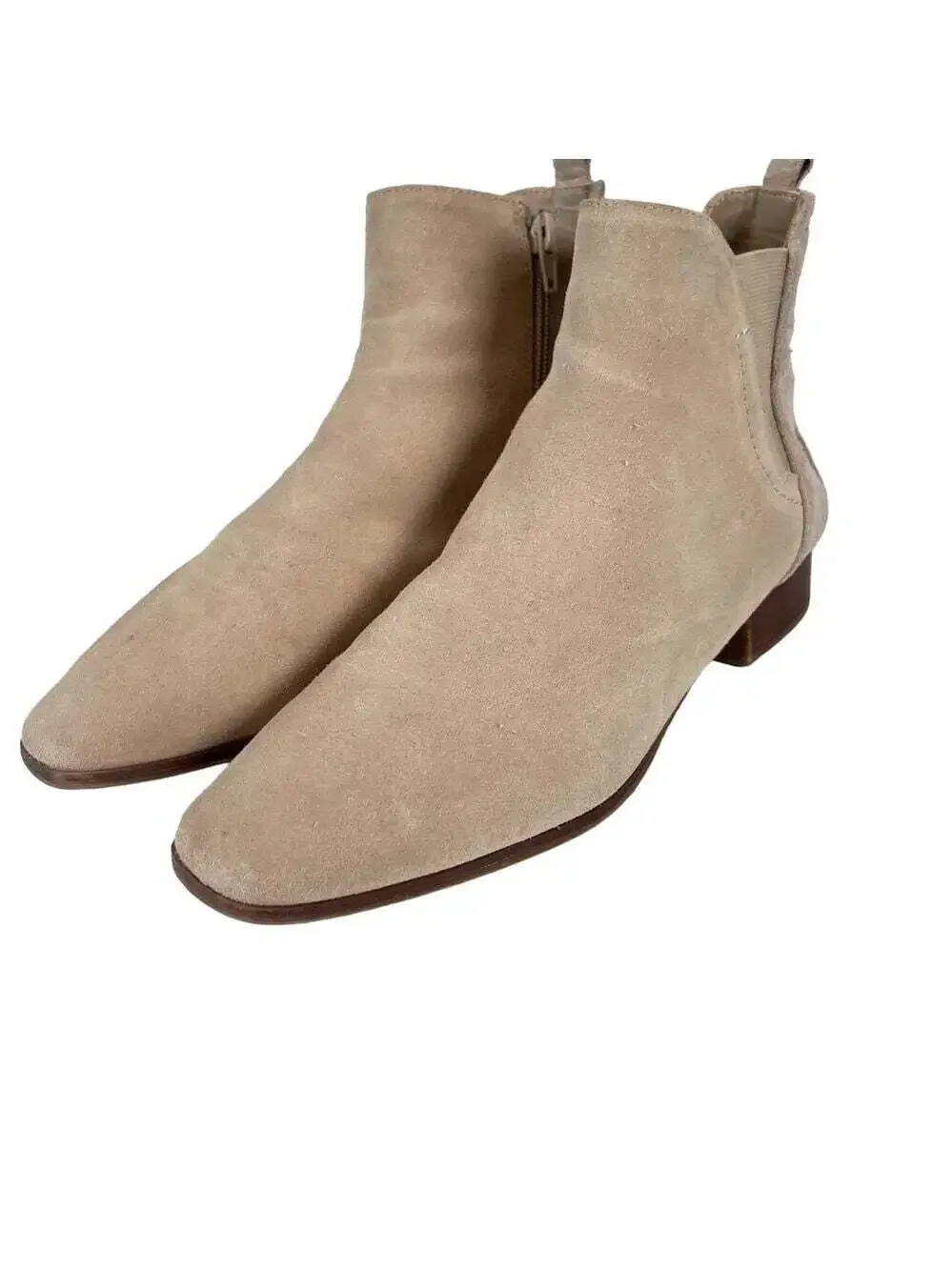 Aldo Torwenflex Chelsea Boots Women 9 Natural Almond Toe Slip On Ankle Boot
